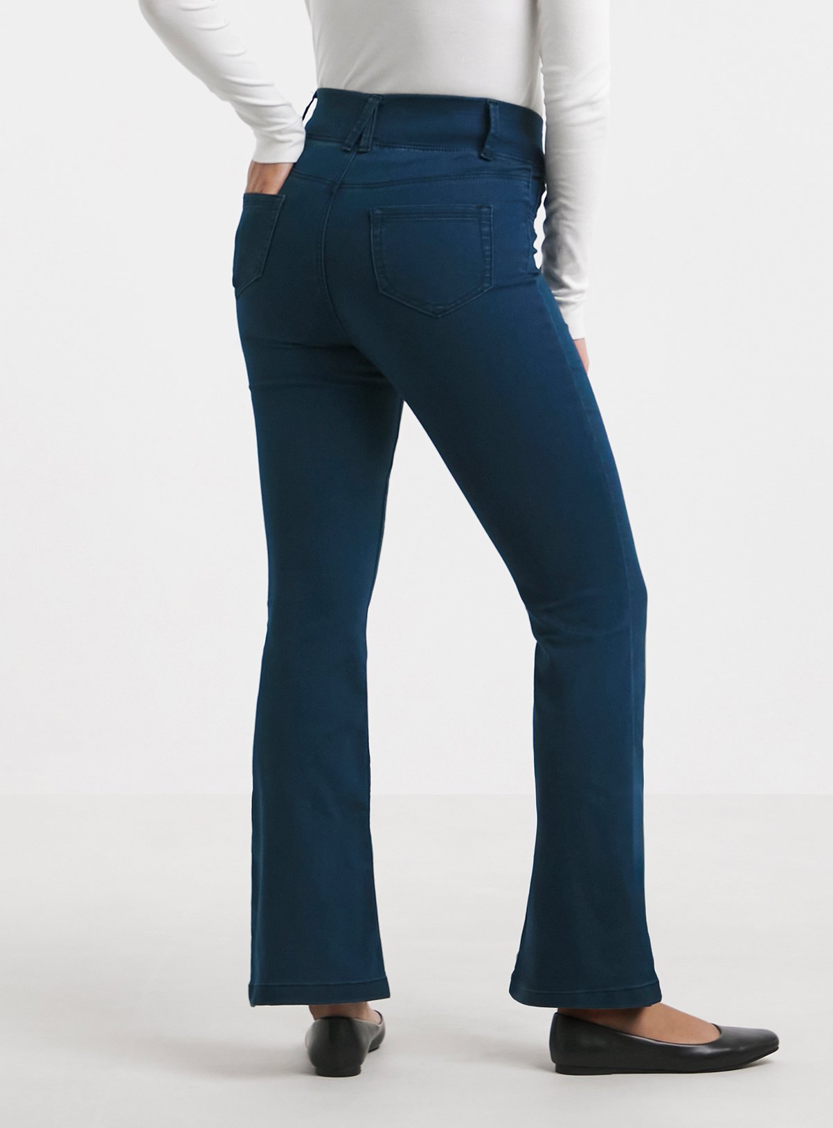 SIMPLY BE Flared Pull On Jegging Dark Blue 26S - Image 2 thumbnail